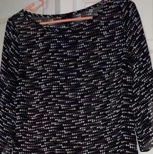 Worthington poka dot blouse